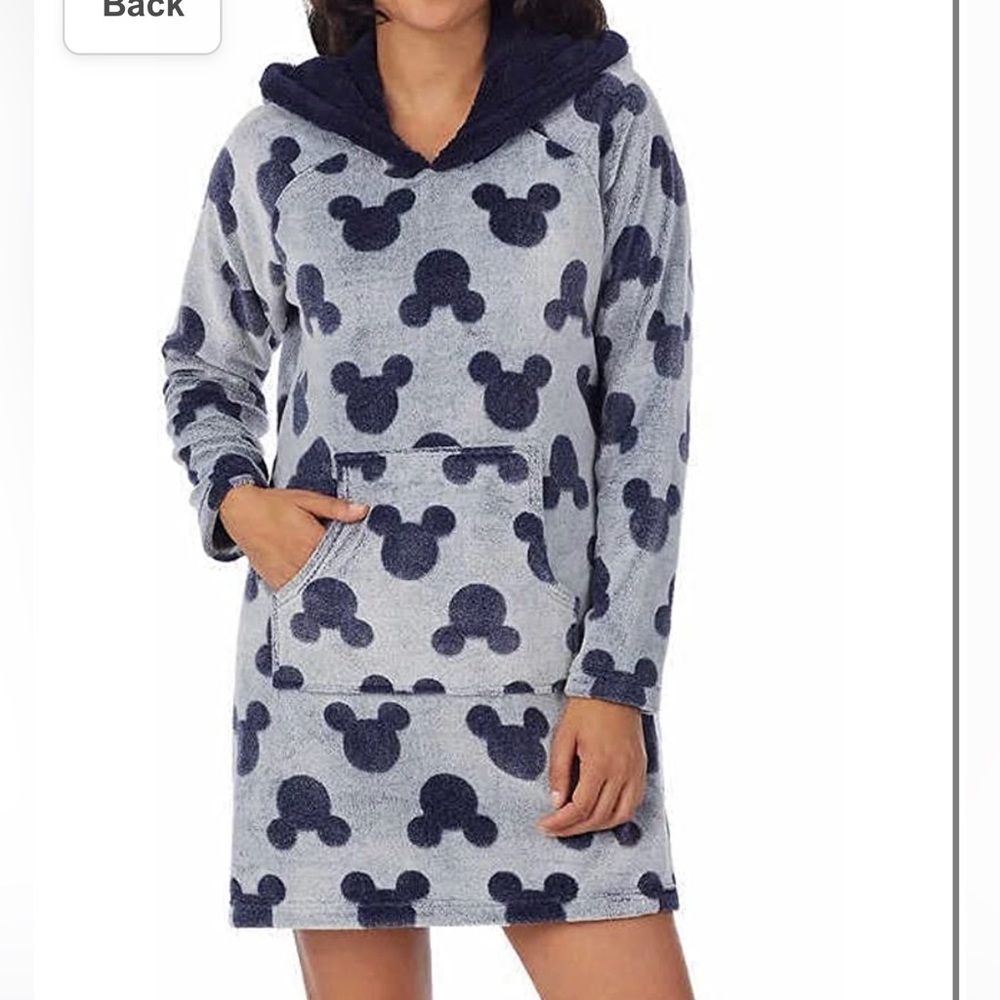 NWT Disney Womens Mickey Mouse Fleece Lounge Hoodie
